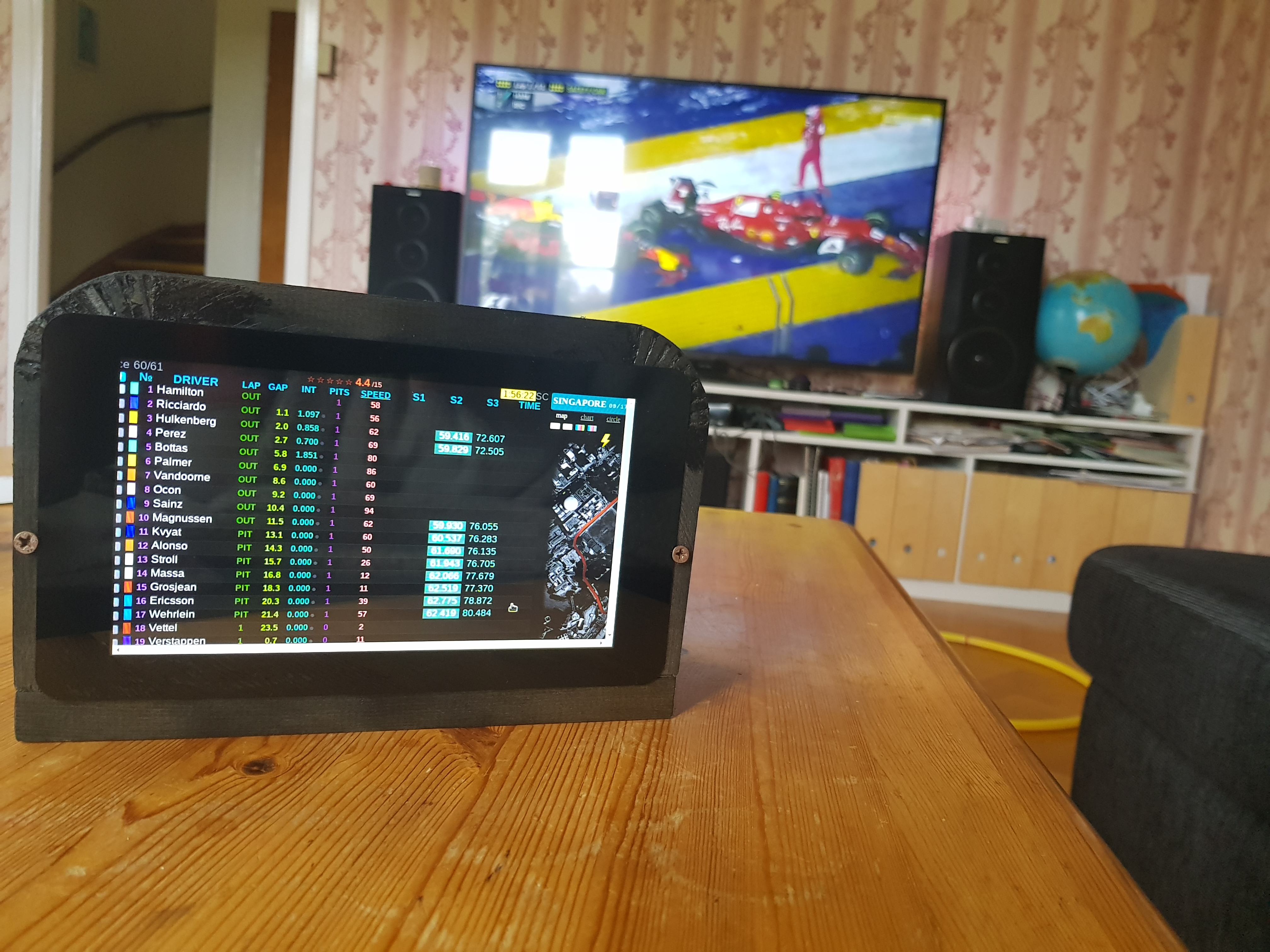 Formula 1 live timing dash